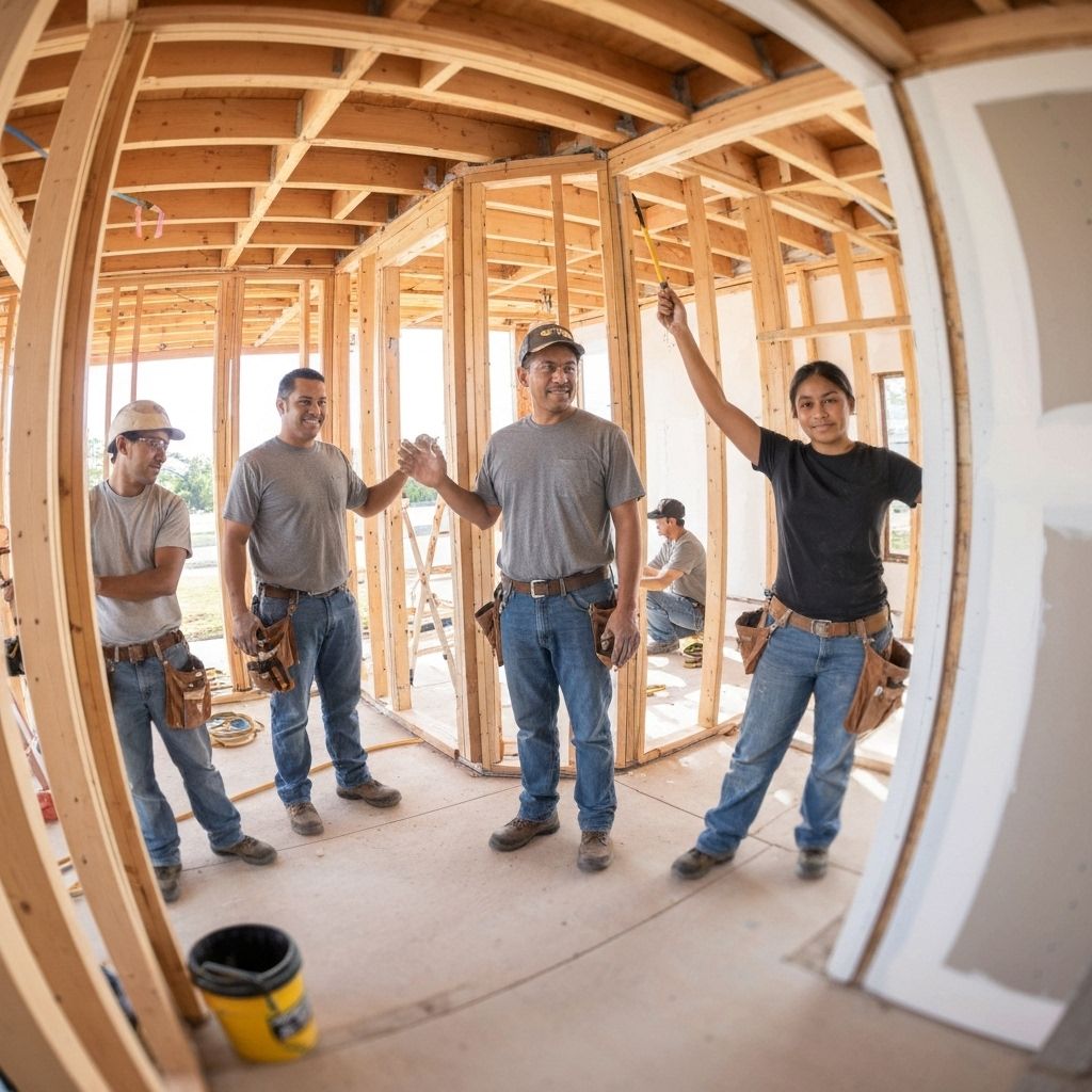 At Work Construction team working on Sacramento home remodel project
